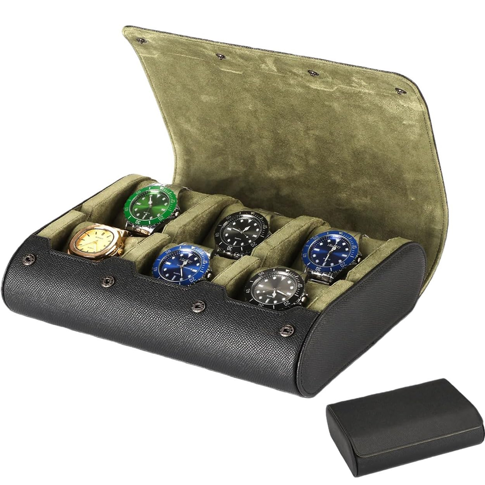 6 Watch Travel Cases  PU Leath - Travel Organizer Men 评论和价格