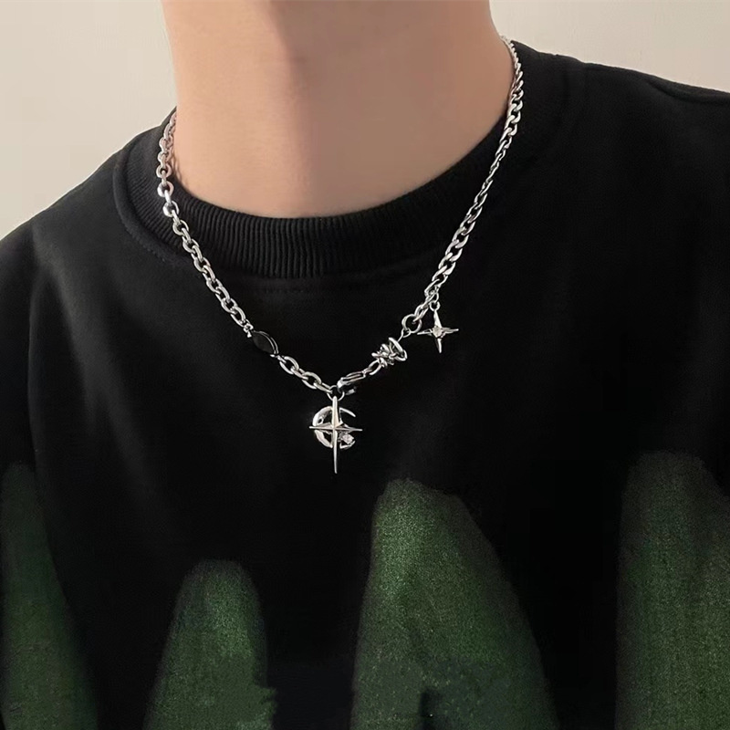 2023 Korean Fashion Goth Punk  - Men Accessories Neck Chain 评论和价格
