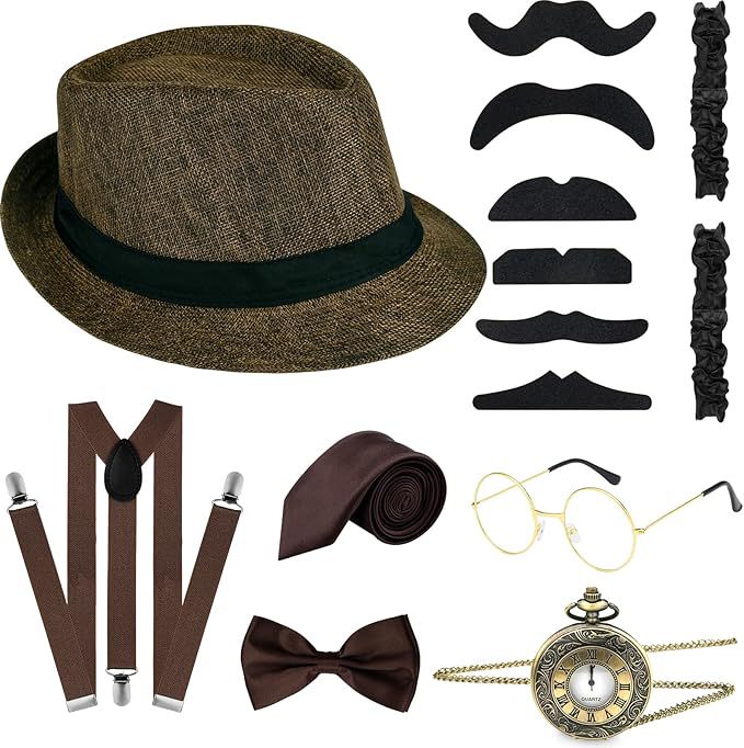 Men 1920s Gatsby Costume Acces - Men'S Accessories In The 1920S 评论和价格