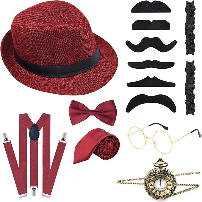 Men 1920s Gatsby Costume Acces - Men'S Accessories In The 1920S 评论和价格
