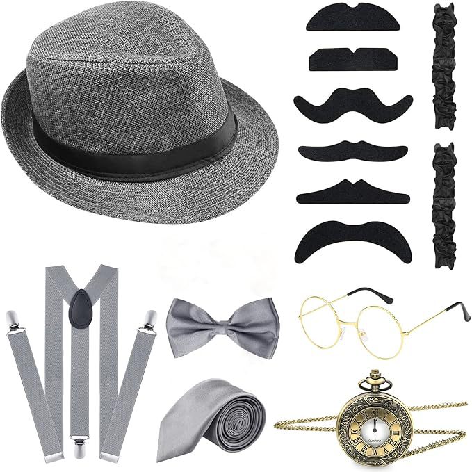 Men 1920s Gatsby Costume Acces - Men'S Accessories In The 1920S 评论和价格