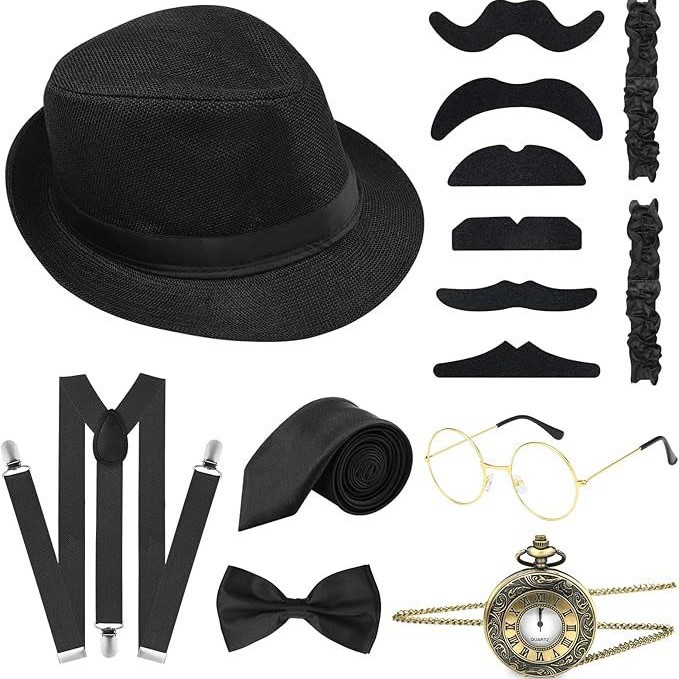 Men 1920s Gatsby Costume Acces - Men'S Accessories In The 1920S 评论和价格